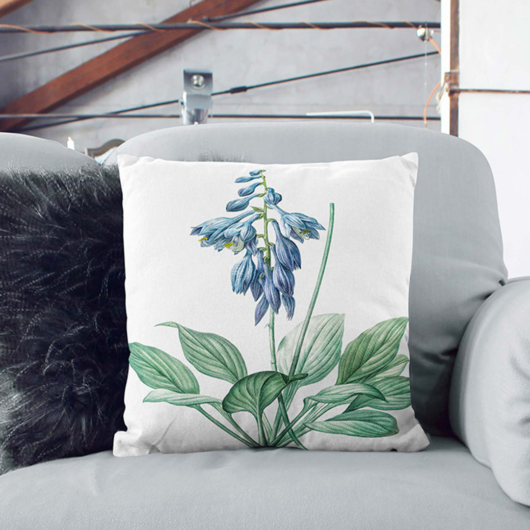 Daylily Flowers by Pierre-Joseph Redoute Cushion with Filling