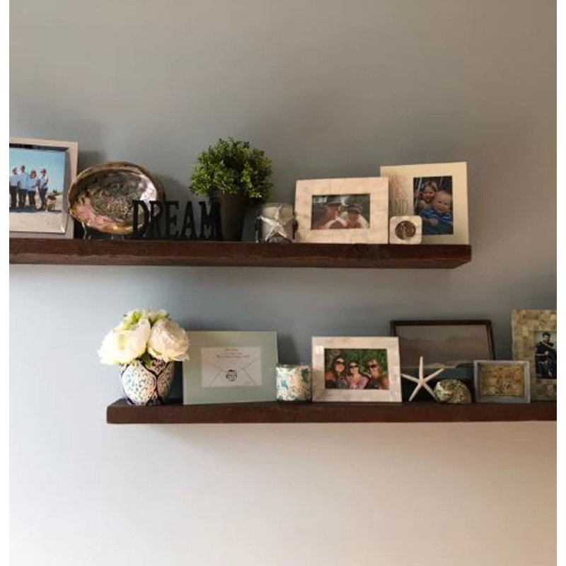 Pine Accent Shelf with Reclaimed Wood, 1.75" H x 48" W x 6" D