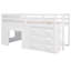 Lit mezzanine simple bas avec commode 3 tiroirs et rangement sous le lit-714220111