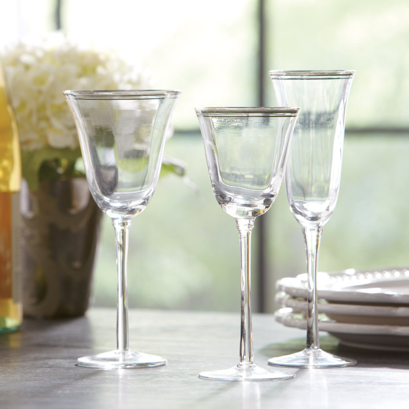 6 oz. Isalei Verre à vin cristal rouge, argent