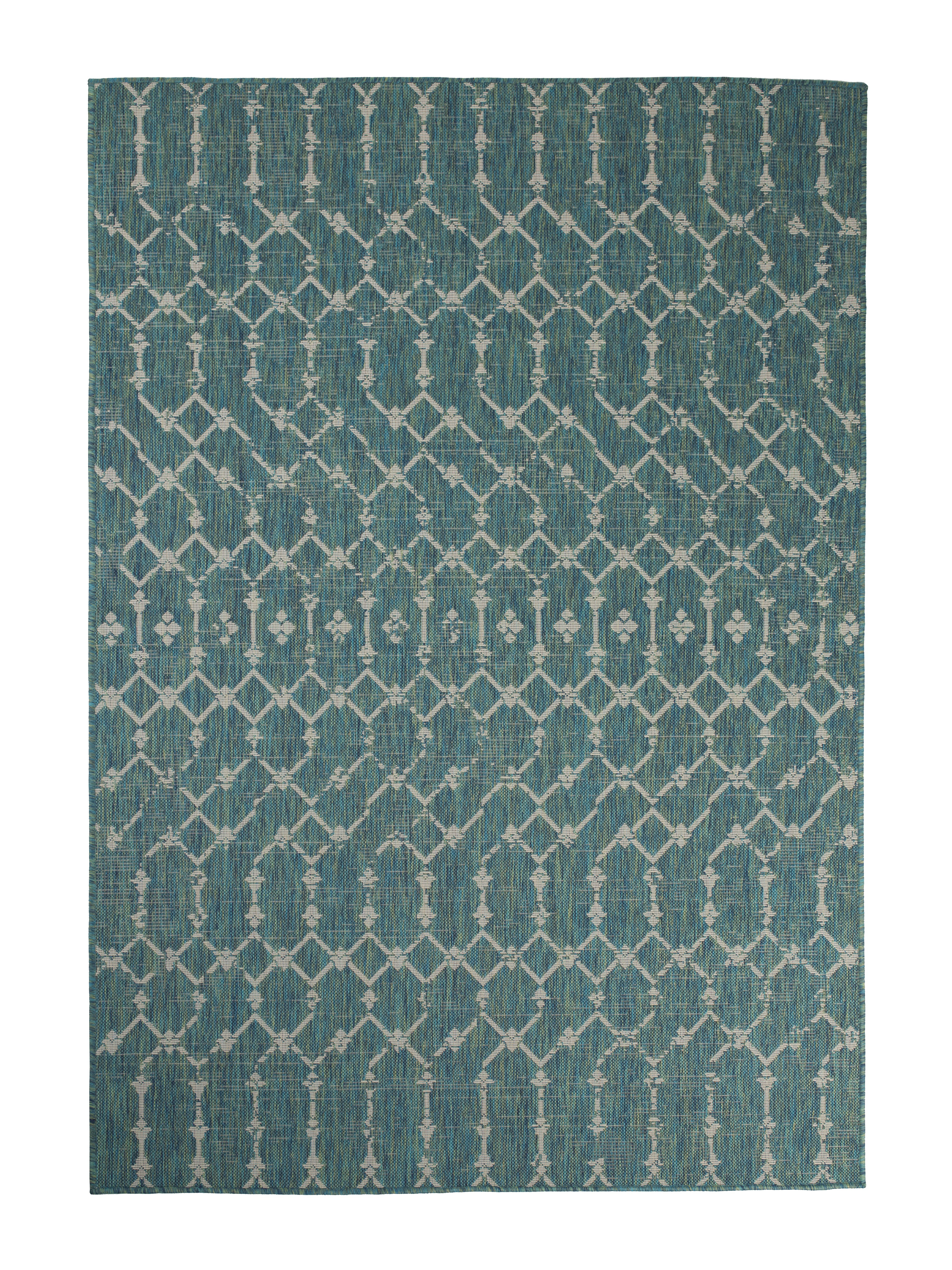 Wayfair Geometric Outdoor Rugs Dakota Fields Geometric Ocean Indoor / Outdoor Area Rug - Wayfair Canada