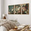 «Romantiques Floral Bouquet with Soft blanc and Blush Flowers», reproduction d'art sur toile encadrée 3 pièces-121090460-121090466