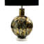Bardhyle 72cm Living Room Table Lamp with Glass Base, Bedside Buffet Lamp with Velvet Shade