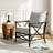 Outdoor Modern Chair  - Sturdy Iron Frame With Plush Back & Seat Cushions