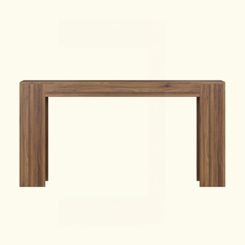 Extra Long Farmhouse Console Table For Entryway, Walnut
