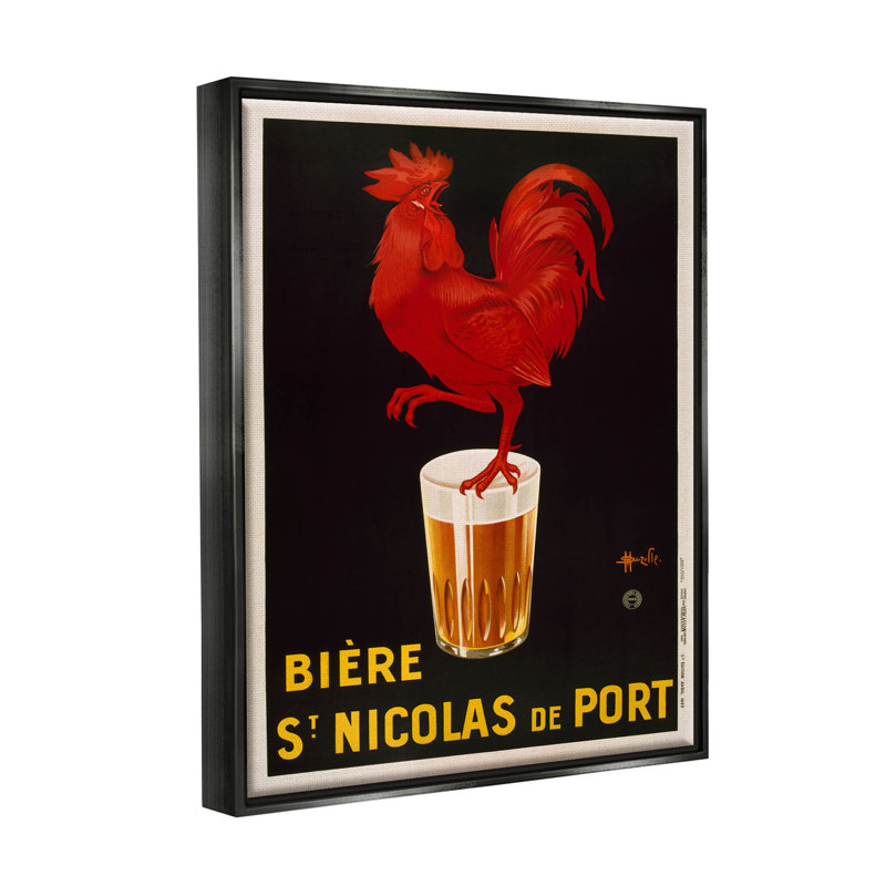 Art de giclée de bière rétro par Marcus Jules, H 20 po x l 16 po x P 1,5 po, Cadre photo blanc