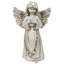 Statue ange lumineuse DEL tenant un cœur - 11,75 po