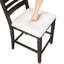 De 2 chaises de salle à manger à hauteur de comptoir classique à finition foncée, revêtement texturé beige, siège à roulement de charge de 250 lb, support