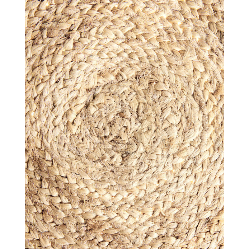 Round Alfredina Solid Colour Hand Braided Area Rug, Round 200cm