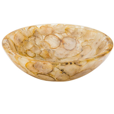 Belfry Bathroom Bobby 400mm L x 400mm W Yellow Resin Circular Sink