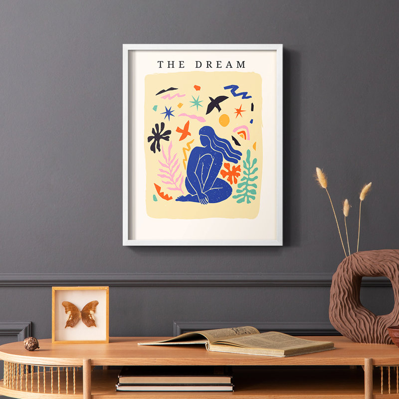 Matisse CECXV, reproduction encadrée - bois massif, H 14 po x l 11 po, Blanc