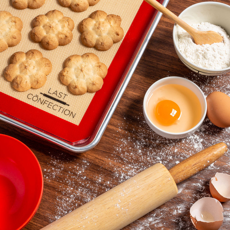 Set of 3 Non-Stick Silicone Rectangular Baking Mats