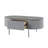 Gray High Gloss & Chrome Finish Coffee Table