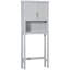 Armoire de rangement moderne au-dessus de la toilette avec tablettes réglables et ouvertes, organisateur de salle de bain peu encombrant