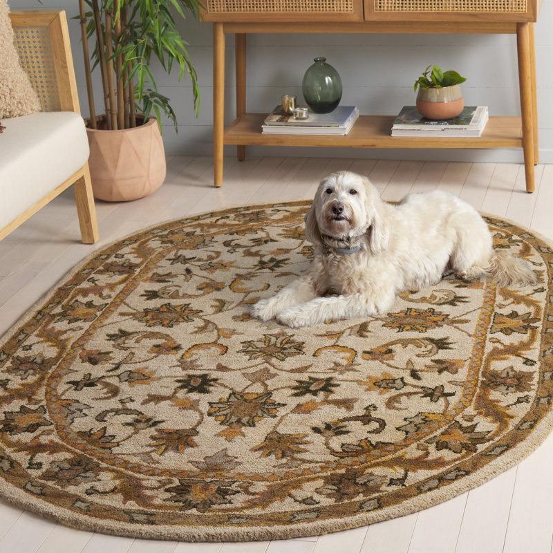 Dunbar Hand Tufted Wool Oriental Rug, Oval 7'6" X 9'6" 