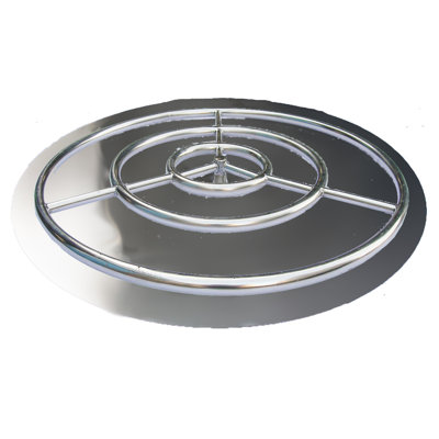 Brûleur et anneau de foyer en acier inoxydable Tretco, poêle de 36 pouces, anneau de grande capacité de 30 pouces, compatible avec le propane liquide ou le gaz naturel 250 000 BTU maximum