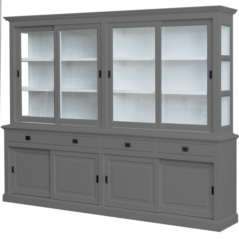 Burkett Display Cabinet, Mouse Grey
