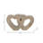Stoneware Ceramic Heart Sculpture Decorative Object with Intertwined Design and Contemporary Accents for Modern or Stylish Themed Decor Settings-1003185887