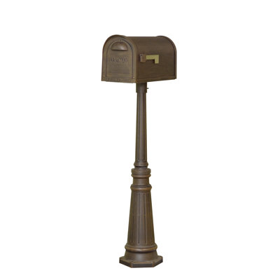 Classic Aluminum Post Mounted Post box