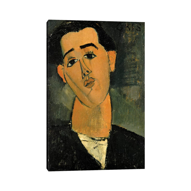 Portrait Of Juan Gris by Amedeo Modigliani - Wrapped Canvas Painting