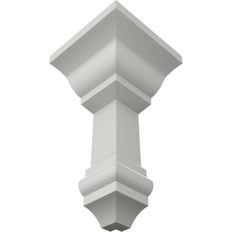 Endurathane Outside Corner for Holmdel Traditional Smooth Crown Moulding (matches moulding MLD04X02X04HO), 2 1/4"P x 4"H, Factory Primed