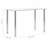 vidaXL Dining Table Tempered glass, Stainless steel-1127647935