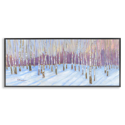 Niveous Birch Tree Grove Framed Giclee, design by Paul Brent