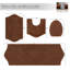 Ensemble de tapis de bain 4 pièces avec couvercle Waterford, séchage rapide, tapis lavables à la machine, absorbant-1570171503