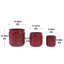 Modern Drainage Ceramic Planter Bean Paste Red Indoor Outdoor