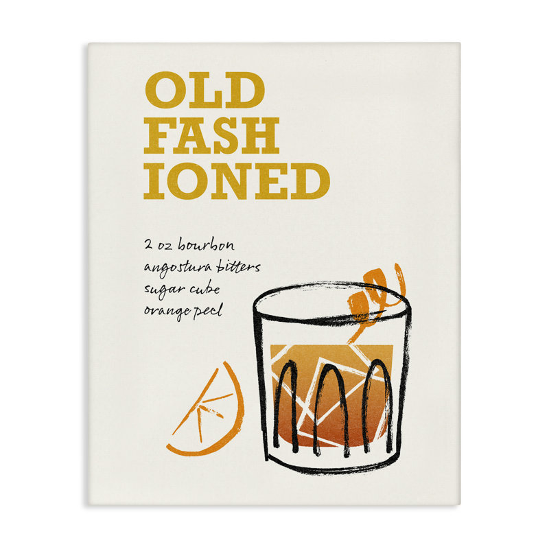 «Old Fashioned Recipe», art mural sur toile par Victoria Barnes, H 20 po x l 16 po