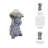 Afsheen Garden Statuary Magnesia Turtle Design With Flower Cap And Crackled Glass Globe Light For Home Garden Use - 15" Gray