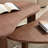 2-Piece Modern Irregular Shape Nesting Coffee Table Set, Easy Assembly for Living Room and Office, Walnut Finish-730347443
