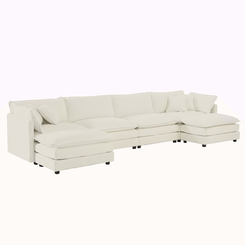 Canapé Comfort U, Blanc