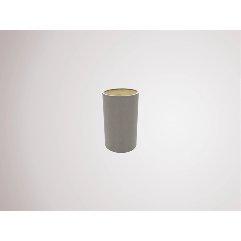 20cm H Faux Silk Drum Lamp Shade, Taupe