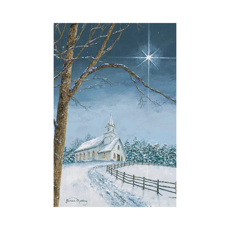 «Shining Holiday Star» par James Redding - impression sur toile tendue, H 40 po x l 26 po x P 1,5 po