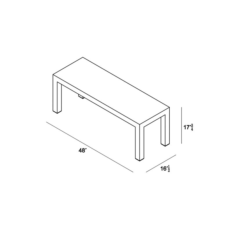 Suffern Powder Coated Aluminium Outdoor Bench, None
