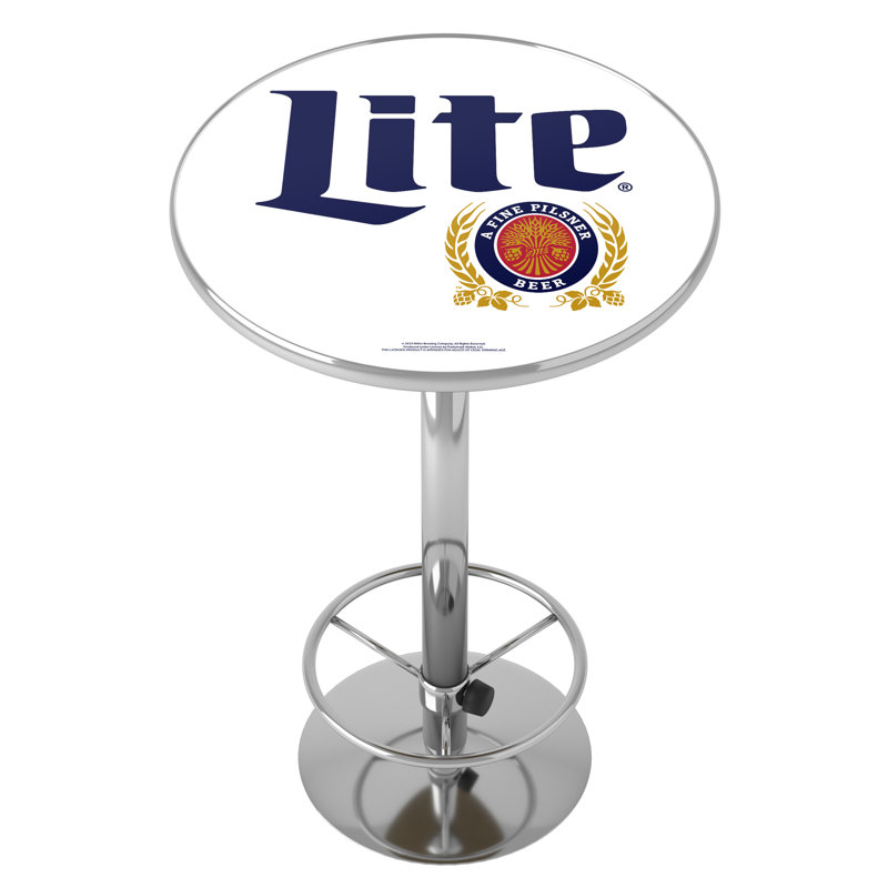 Miller Lite Retro Bar Table with Footrest
