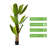 72 Inches Artificial Banana Tree In Plastic Nursery Pot