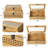 Blynda Rattan 2-Piece Decorative Box Set with Glass Top-2008410706