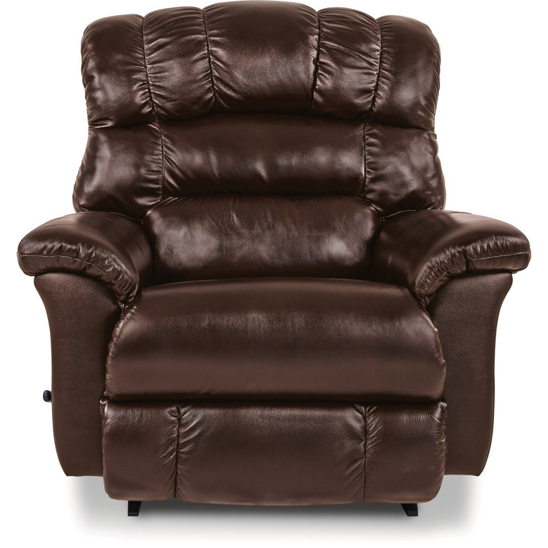 Fauteuil inclinable manuel berçant surdimensionné en cuir Randell, Cuir Harvest