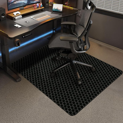 Tapis de chaise de bureau pour tapis, tapis de chaise de bureau imperméable antidérapant 48 po x 36 po