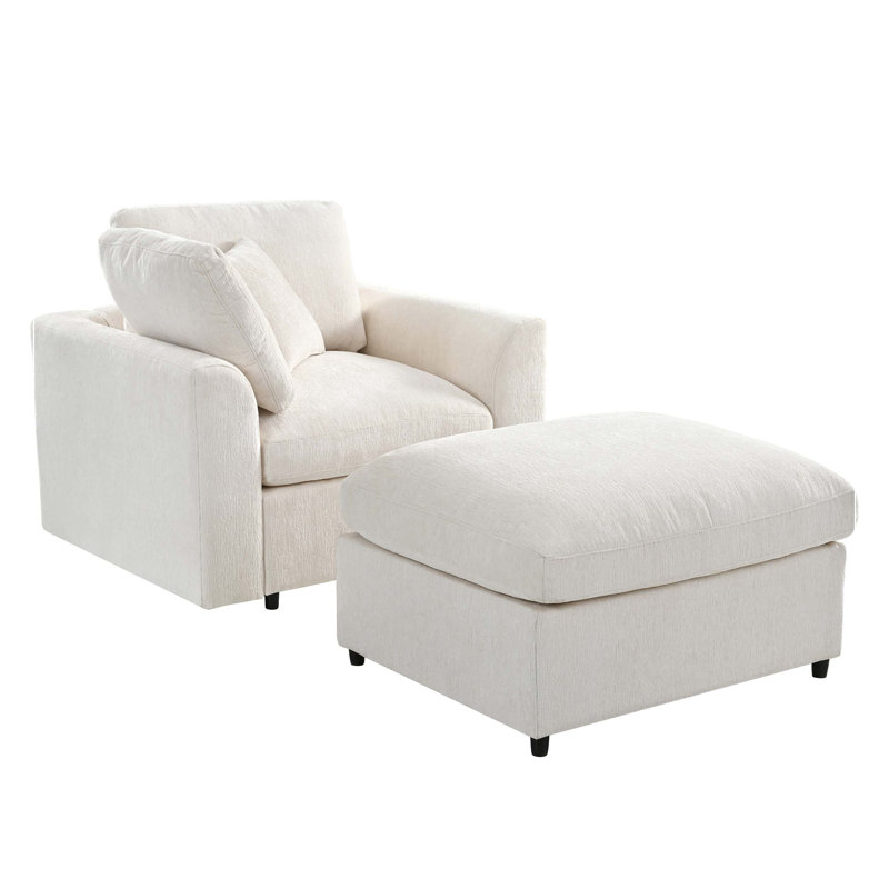 Fauteuil Chenille, Beige