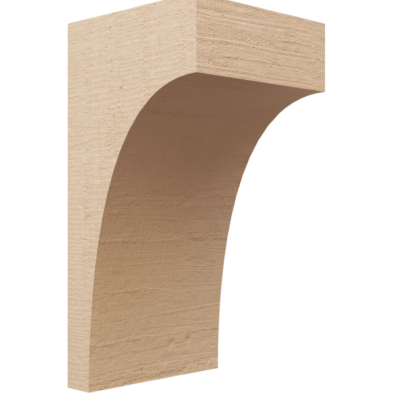 Stockport Rough Cedar Woodgrain TimberThane Corbel, Primed Tan, 24" H x 12" W x 12" D