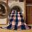 Machine Washable Checkered Blue Area Rug-899351340