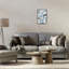 Subtil Blue Geometrics, impression par estampe numérique, design par Hannah Dawson-114315358-114315357