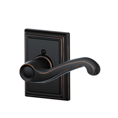 Flair Lever with Addison Trim Non-Turning Lock