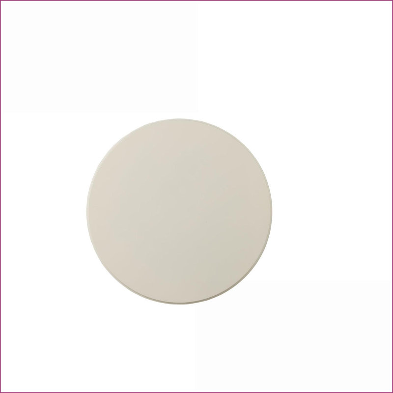 Table basse ronde en bois blanche compacte pour les petits espaces de vie, H 22,5 po x L 17,5 po x l 17,5 po, Blanc