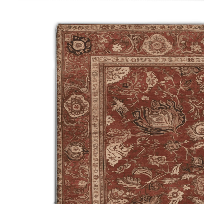 Tapis d'intérieur et d'extérieur brun Persian, Rectangle 4pi x 6 pi