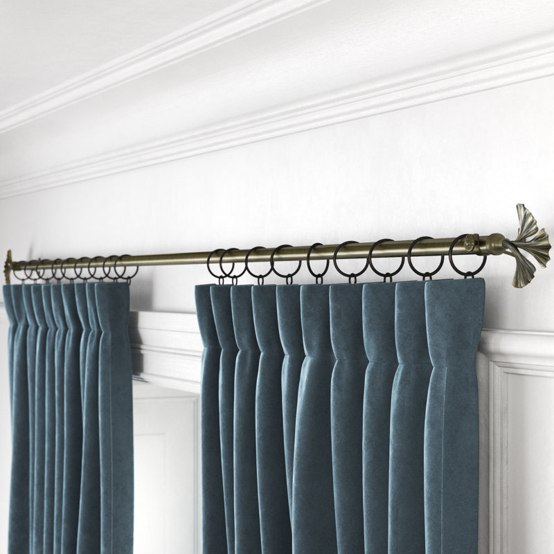 Tringle à rideaux simple Dayana, 28 po à 48 po, Laiton antique