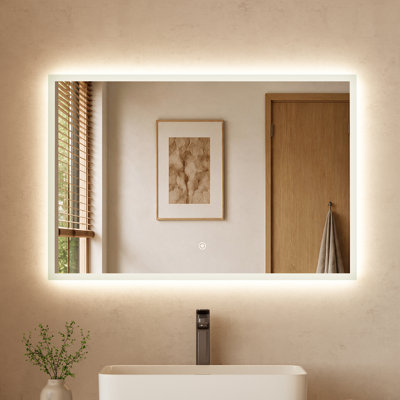 Miroir de salle de bain anti-buée avec fonction mémoire, à intensité variable 3 lumières DEL l 36 po x H 24 po DeerValley